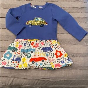 Mini Boden Sweatshirt Dress w/ Sequin appliqué